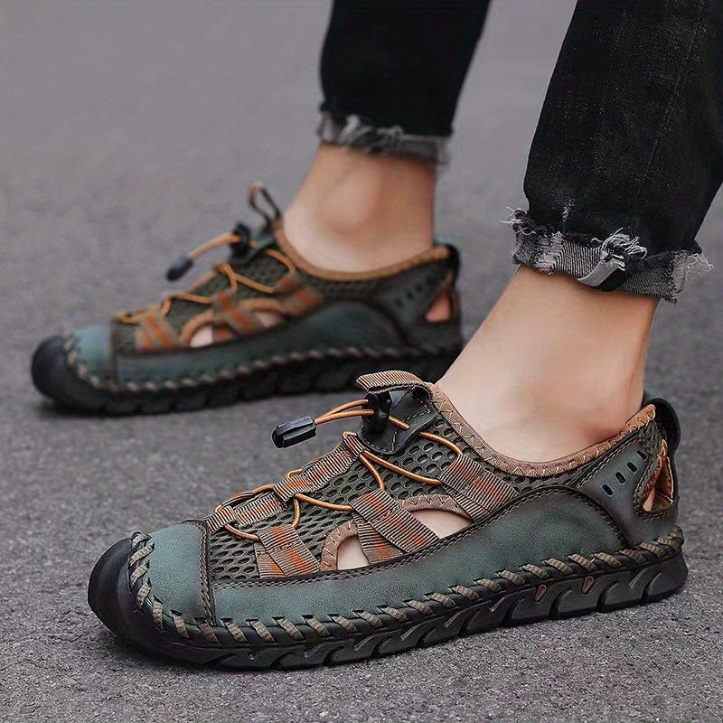 Men's Mesh Sandals With Adjustable Draw String Casual Outdoor Shoes