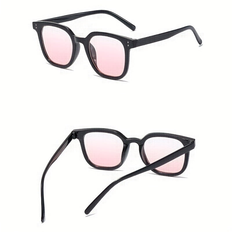 Y2K Pink Square Sunglasses Gradient UV400 Sun Shades