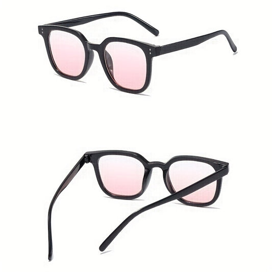 Y2K Pink Square Sunglasses Gradient UV400 Sun Shades