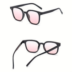 Y2K Pink Square Sunglasses Gradient UV400 Sun Shades