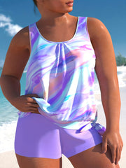  Ribbed Tie Dye Bikini Set Women's Swimsuit Two Piece Set