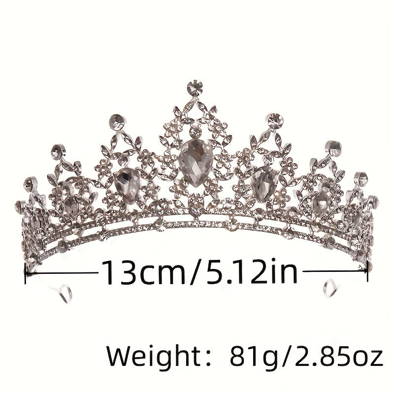 Baroque Green Crystal Bridal Jewelry Rhinestone Tiaras Crown