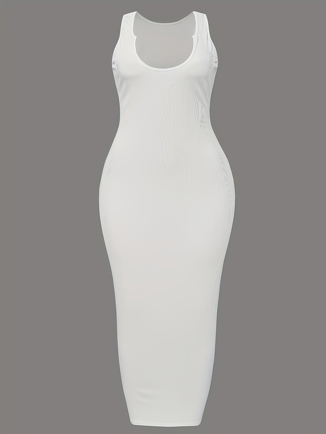  Notched Neck High Stretch Bodycon Cami Dress