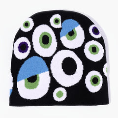 Eye Jacquard Men's Knitted Hat