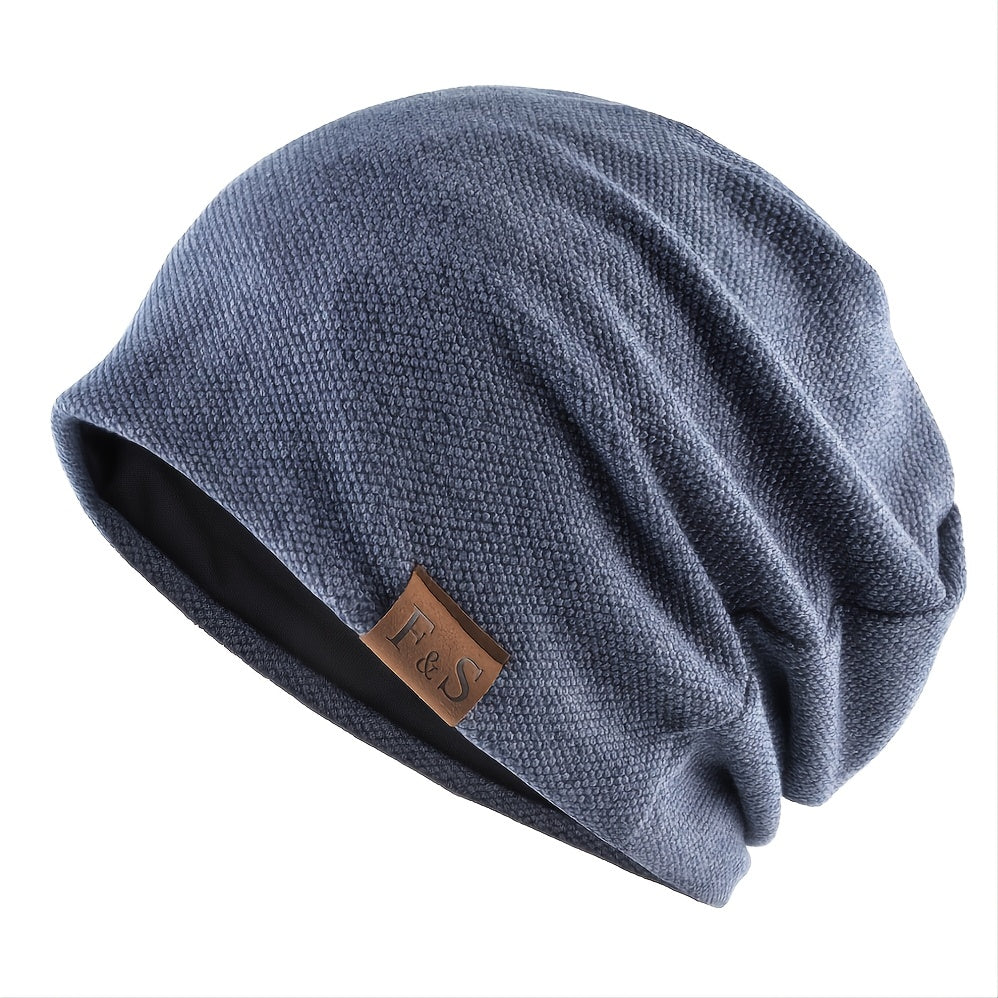 Warm Knitted Beanie Hat for Men and Women Solid Hip hop Style