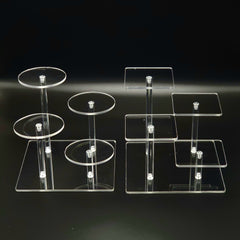Acrylic Clear Display Rack 4 Compartments Jewelry Cosmetic Storage Holder