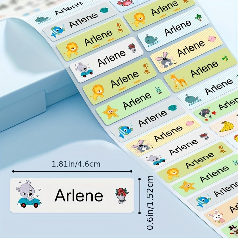 Custom Name Tag Sticker Waterproof MEDIUM Size - Personalized Labels