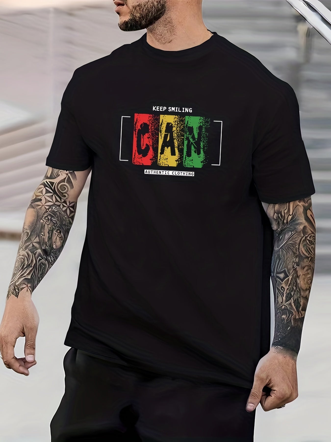 Men's Graphic Crew Neck T shirt Casual Comfy Tees for Summer