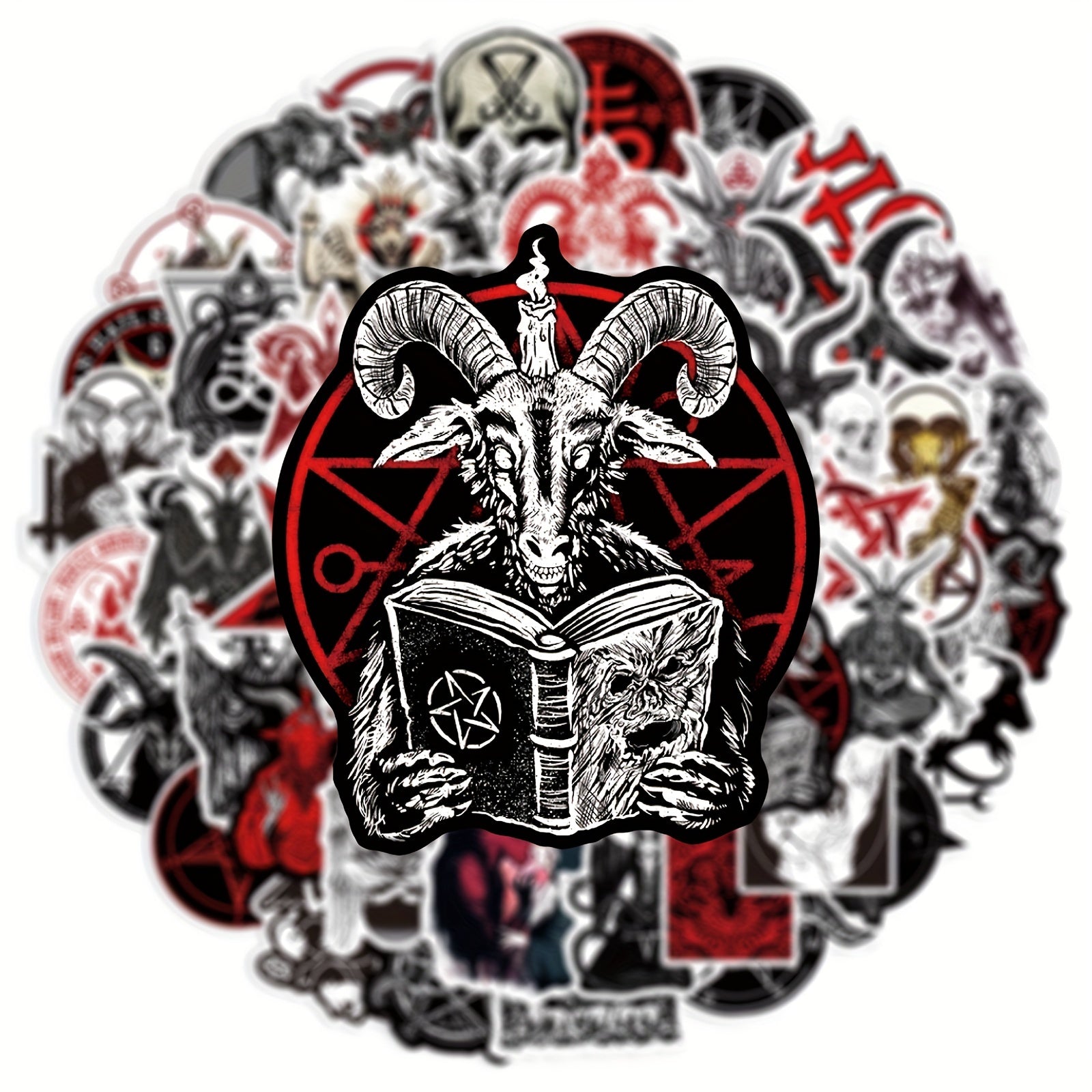 50pcs Devil Satan Graffiti Stickers For Mobile Phone Tablet Skateboard