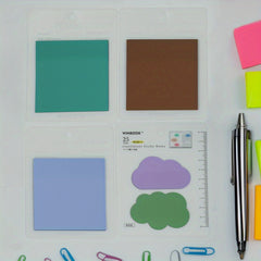 Morandi Stickers 4pcs Set 1pc 50sheets PET Waterproof Sticky Notes