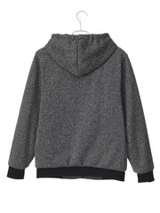 Men's Winter Zip Up Hoodie Fleece Sweatshirt Warm Coats