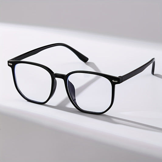 Square Clear Lens Glasses For Men Women Anti Light Rivet Decor Glasses