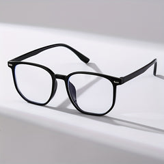 Square Clear Lens Glasses For Men Women Anti Light Rivet Decor Glasses