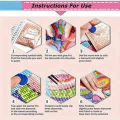 Candy Theme 5D Diamond Painting Kit with 3D Effect & Lollipops Houses Cars