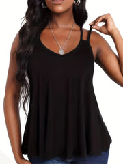 Cutout Straps Tank Top Sleeveless Summer Top