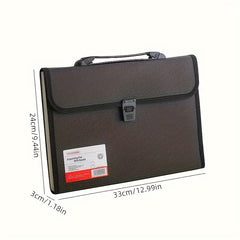 13-Pocket File Organizer with Handle, Expandable Plastic Folder