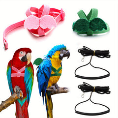 2pcs Parrot Harness and Leash for Training Anti bite Rope