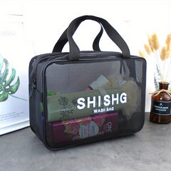 Travel Mesh Cosmetic Bag Toiletry Makeup Pouch Portable Storage Bag