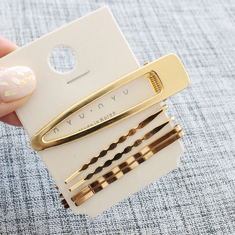 Pearl Bangs Hair Clip Barrette Bobby Pin Metal Accessory