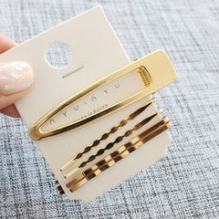 Pearl Bangs Hair Clip Barrette Bobby Pin Metal Accessory