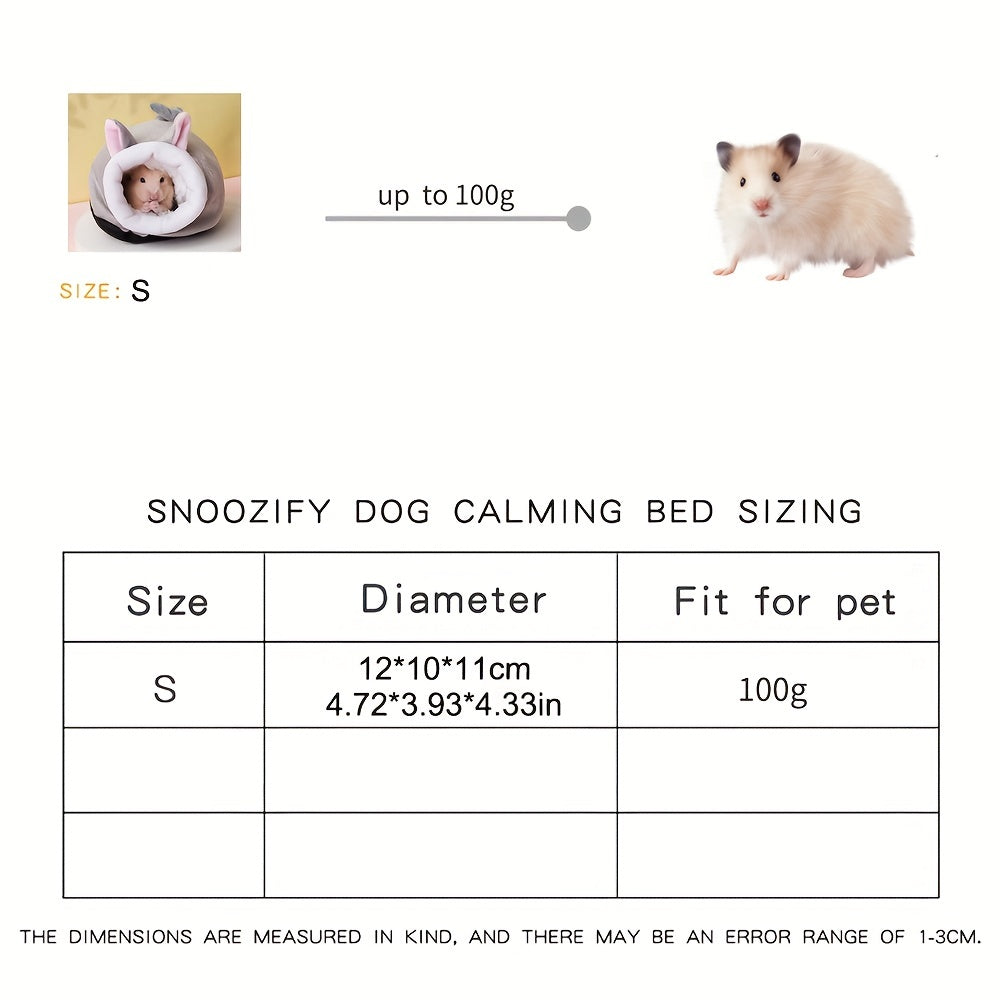 Gray Mouse Shaped Baby Squirrel Nest Hamster Sleeping Bag