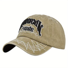 Embroidered Letter Adjustable Sun Hat Baseball Cap