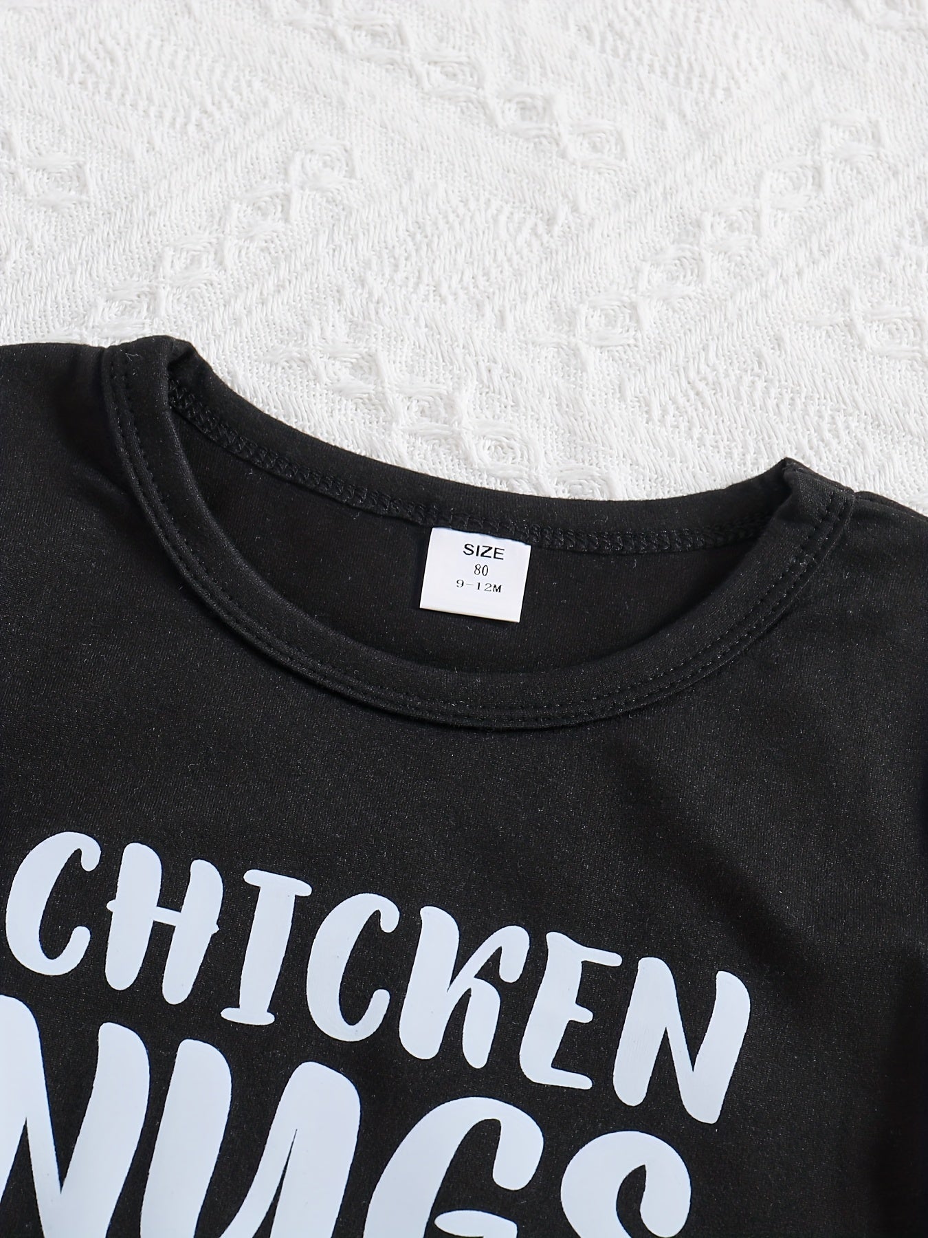 Baby Chicken Nugs & Mama Hugs Round Neck T Shirt