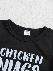 Baby Chicken Nugs & Mama Hugs Round Neck T Shirt