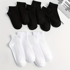 10 Pairs Solid Short Socks Women's Stockings