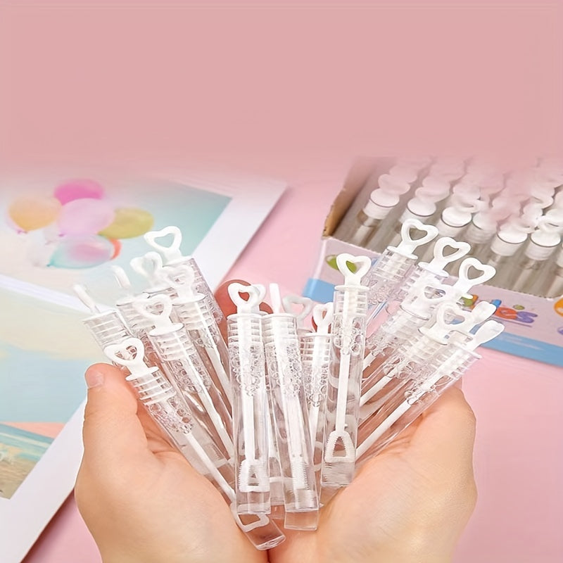 48Pcs Heart Bubble Wands Party Favors for Weddings and Anniversaries