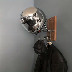 Wooden Helmet Hook Motorcycle Hat Storage Rack Coat Hook