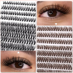640pcs Brown Lash Clusters DIY Extensions + Halloween Lashes