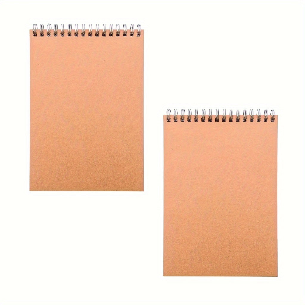 2pcs A5 Coil Blank Notebooks 60 Sheets 120 Pages for Sketches Notes Diaries