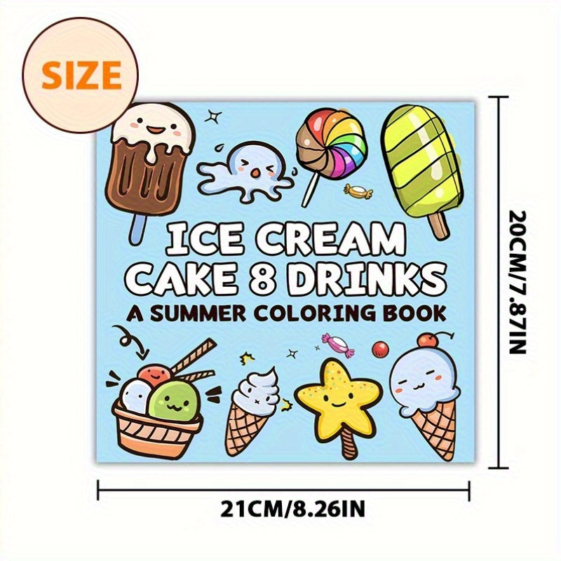 Excavator Ice Cream Coloring Book for All Ages