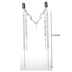 Chinese Vintage Tassel Headpiece Rhinestone Hair Pin