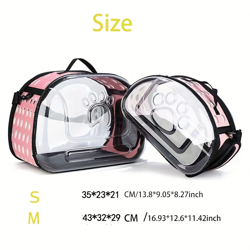 Pet Carrier Bag For Dog And Cat Transparent Portable Puppy Travel Bag