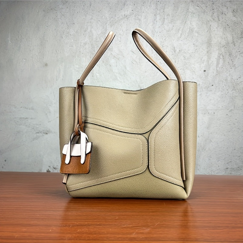 Women's Evening Shoulder Bag with Brown Accents