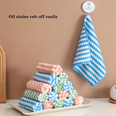 5pcs Microfiber Kitchen Dish Cloths Soft Cleaning Rag
