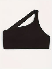 One Shoulder Strap Cami Top Hollow Out Crop Top Women's Lingerie