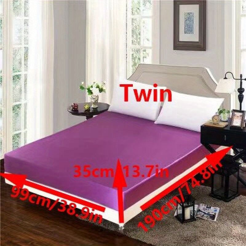 Luxuriously Soft Satin Fitted Sheet for Bedroom & Guest Room