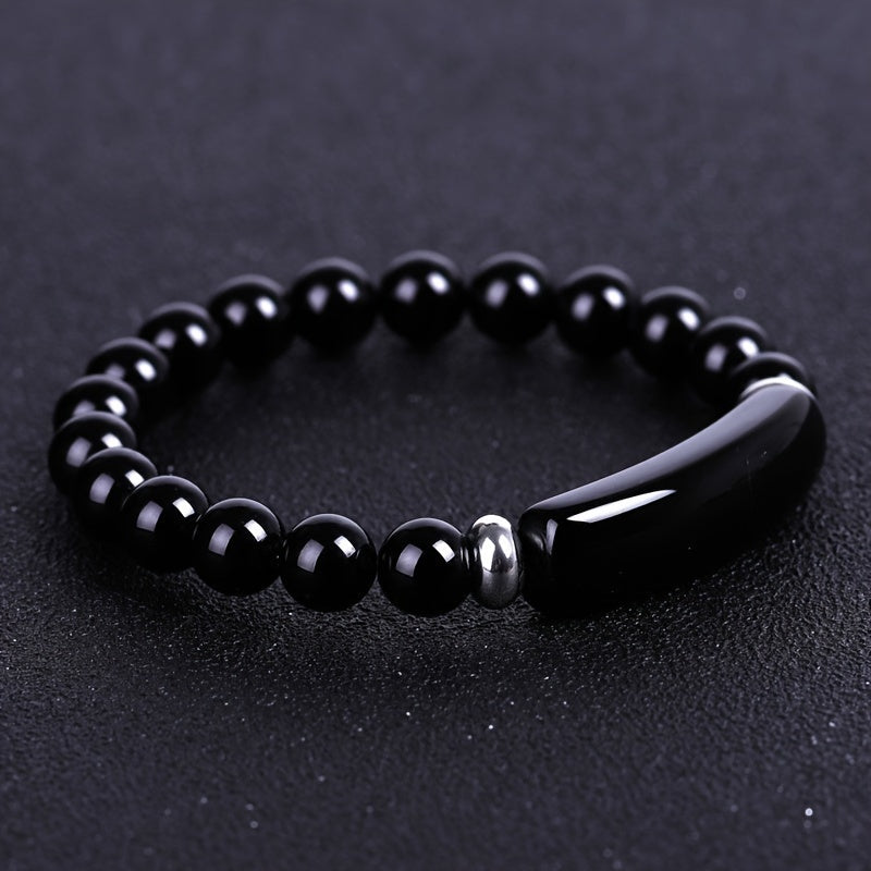 Healing Tiger Stone Rough Bracelet Chakra Crystal Heart Charm Jewelry