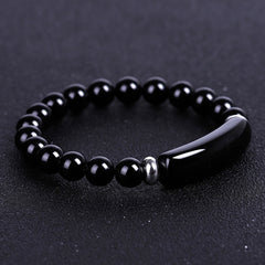 Healing Tiger Stone Rough Bracelet Chakra Crystal Heart Charm Jewelry