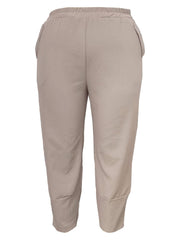  High Rise Loose Crop Harem Trousers With Pockets