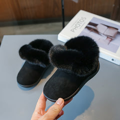 Girls' Furry Snow Boots Soft Warm Plus Fleece Boots for Outdoor Walks