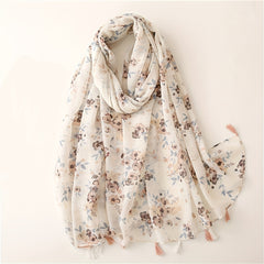 Floral Tassel Shawl Scarf Print Soft Headband Hijab