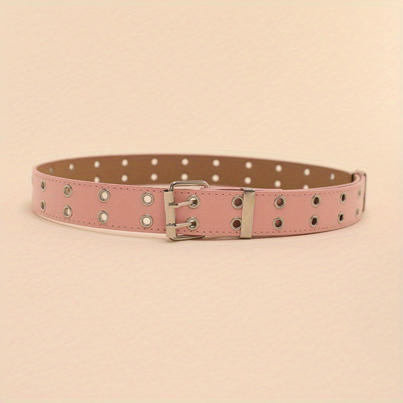 Y2K Rivet Double Pin Buckle Belt for Women