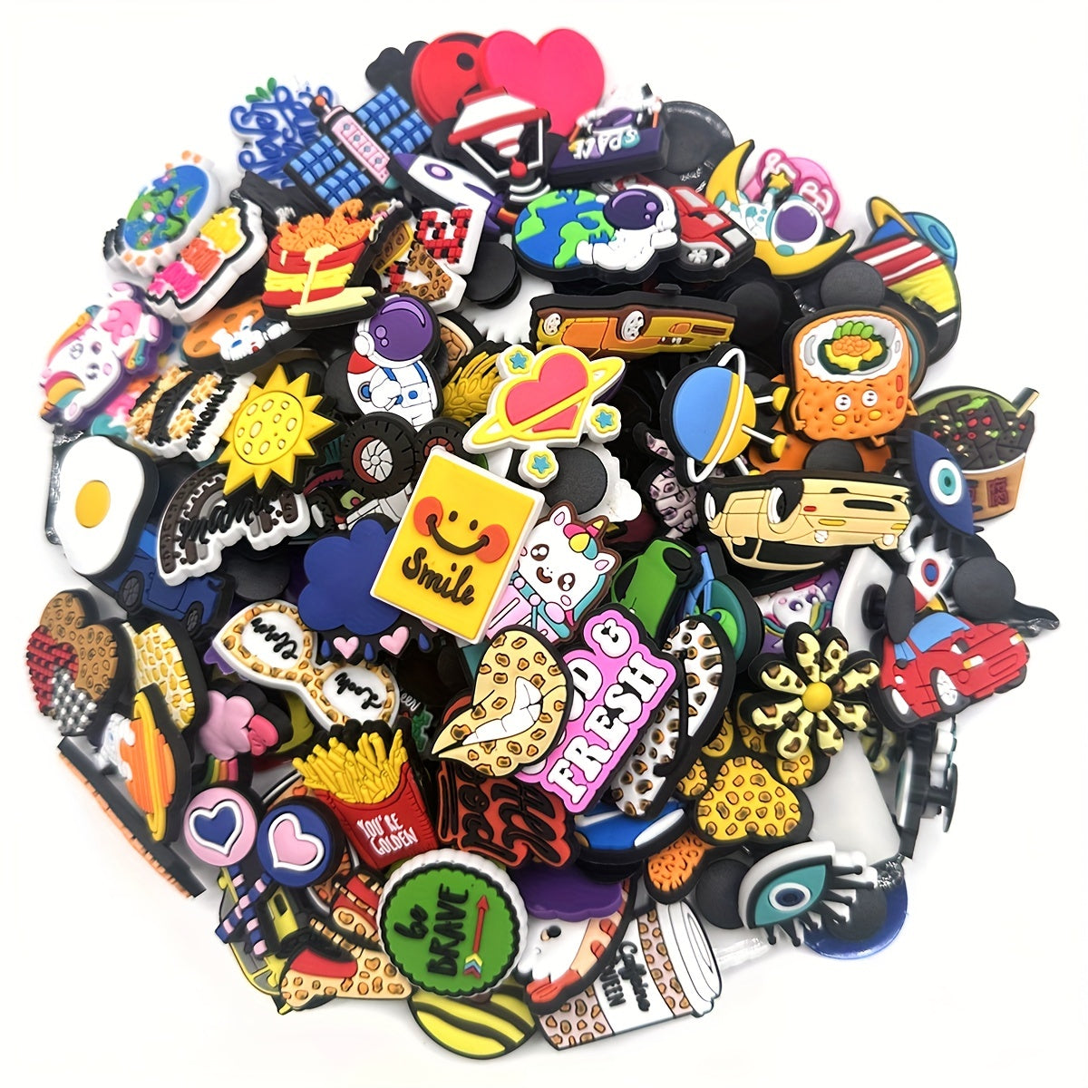 Cartoon Shoe Charms Clogs Shoes Accessories Women Kid's Party