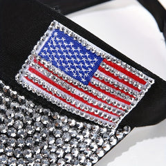 Flag Patch Ponytail Sun Hat Patriotic Cap For Women