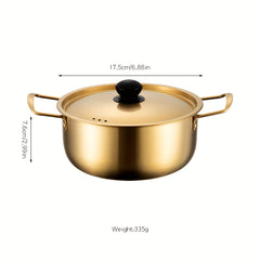 Ramen Noodle Pot With Lid 18cm Double Handle Cookware