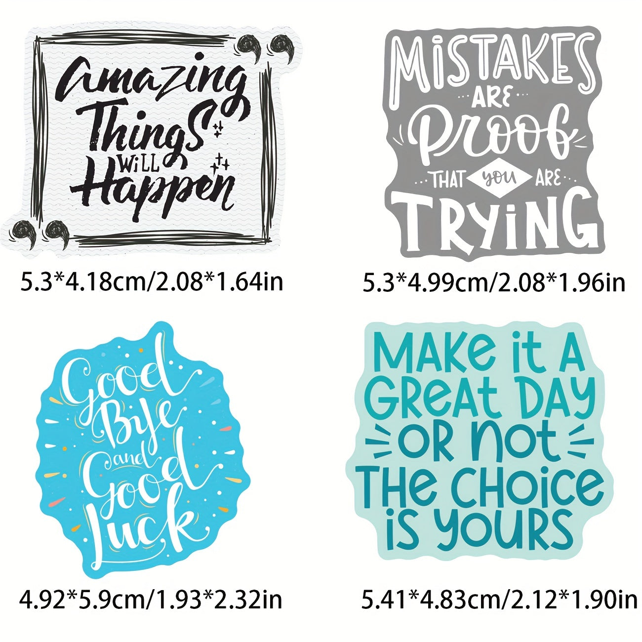 50pcs Motivational Stickers For Adults Inspirational Water Bottle Stickers